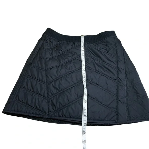 Prana Diva Wrap Powder Skirt Quilted  Sherpa Black Insulated  Size Medium - Picture 8 of 10
